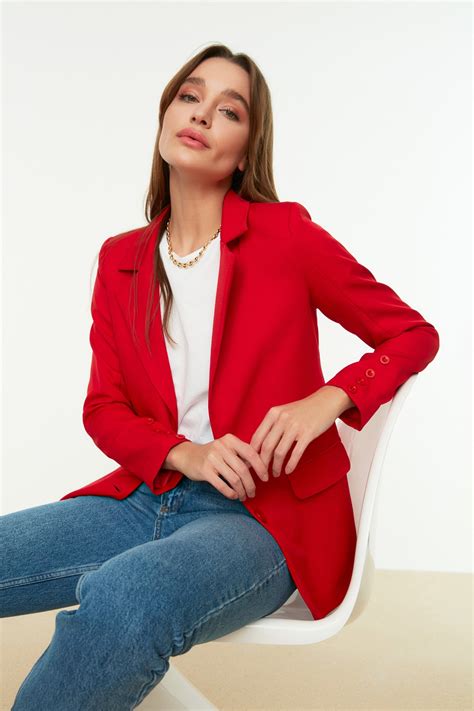 blazer ceket kadın kırmızı